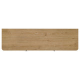 Rowe 65" TV Stand Media Console - Light Knotty Oak with Antique Brass Pulls – view 12