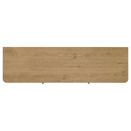 Rowe 65" TV Stand Media Console - Light Knotty Oak with Antique Brass Pulls – view 12