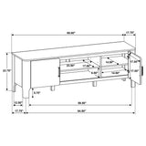 Rowe 65" TV Stand Media Console - Light Knotty Oak with Antique Brass Pulls – view 15