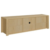 Laurelton 78" TV Stand - 4-Door Media Console with Open Shelves in Light Oak – view 7