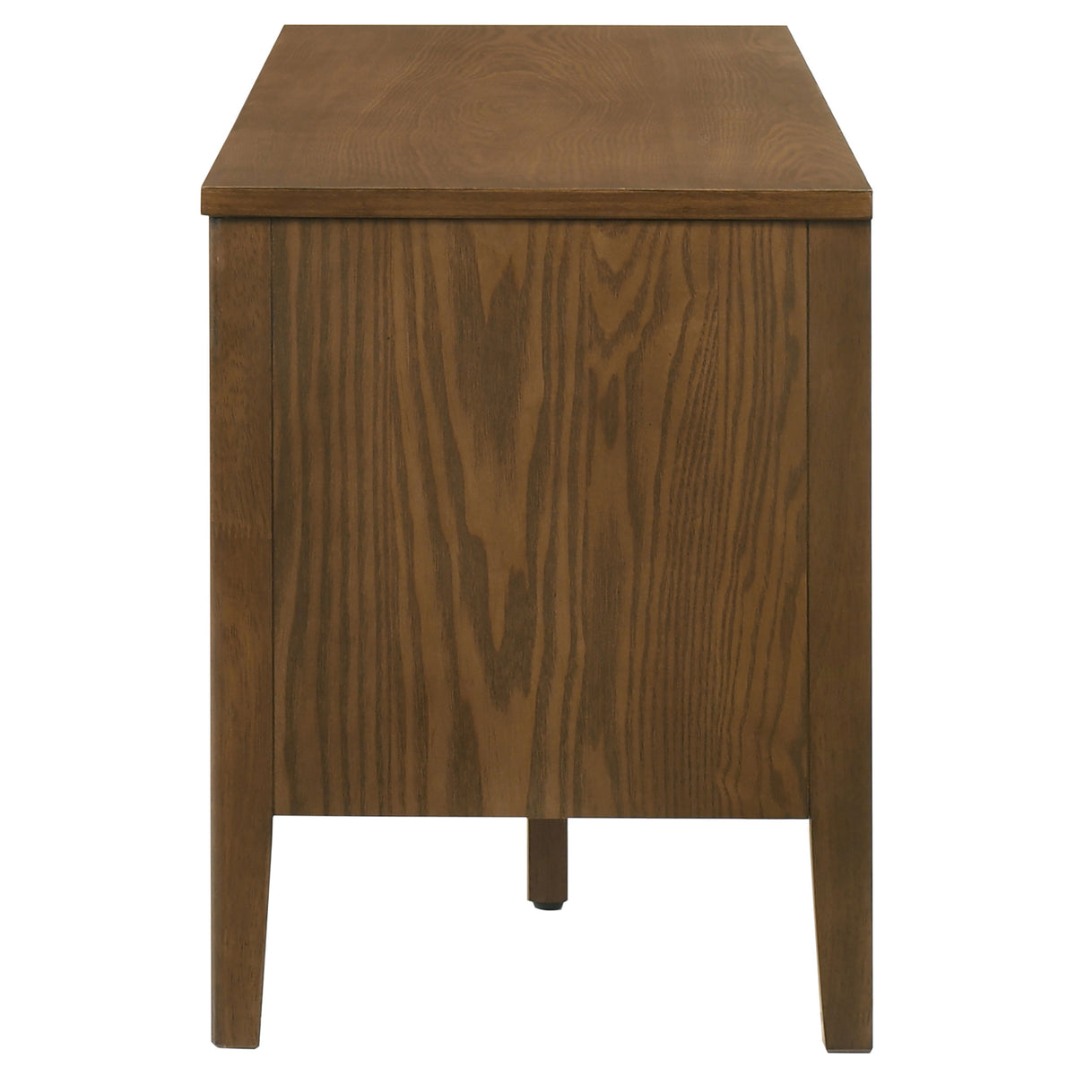 Thori 63" TV Stand - Dark Brown Ash Media Console with 2 Doors, Drawer & Tapered Legs – view 5