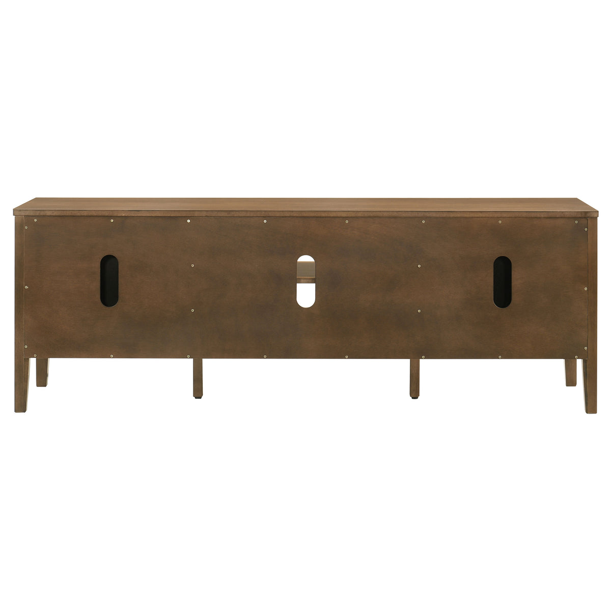 Thori 63" TV Stand - Dark Brown Ash Media Console with 2 Doors, Drawer & Tapered Legs – view 7