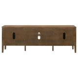 Thori 63" TV Stand - Dark Brown Ash Media Console with 2 Doors, Drawer & Tapered Legs – view 7