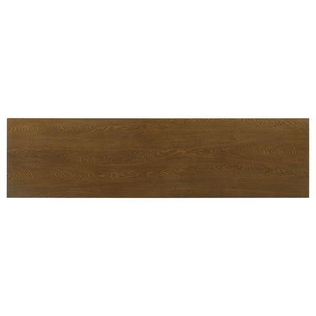 Thori 63" TV Stand - Dark Brown Ash Media Console with 2 Doors, Drawer & Tapered Legs – view 10