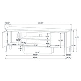 Thori 63" TV Stand - Dark Brown Ash Media Console with 2 Doors, Drawer & Tapered Legs – view 12