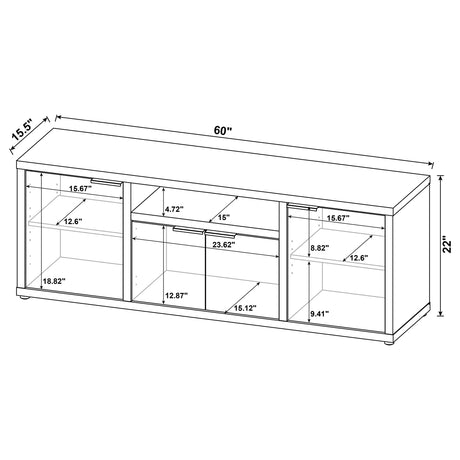 Tabby 60" TV Stand & Entertainment Center with Media Towers - Farmhouse Mango Finish – view 20