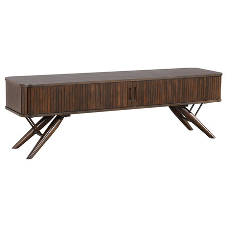 Valna 71" Mid-Century TV Stand with Sliding Doors