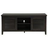Concord 60" TV Stand with Louvered Doors - Rustic Distressed Java with Planked Top – view 3