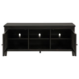 Concord 60" TV Stand with Louvered Doors - Rustic Distressed Java with Planked Top – view 4