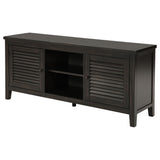 Concord 60" TV Stand with Louvered Doors - Rustic Distressed Java with Planked Top – view 5
