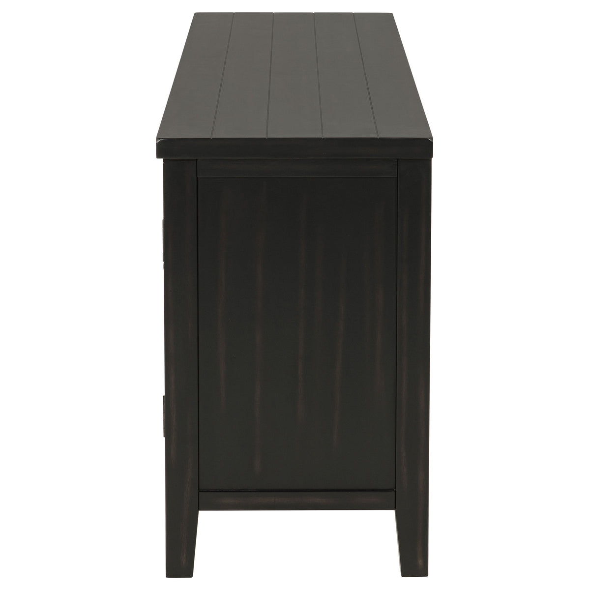 Concord 60" TV Stand with Louvered Doors - Rustic Distressed Java with Planked Top – view 6