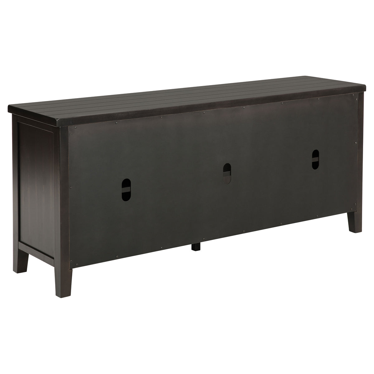 Concord 60" TV Stand with Louvered Doors - Rustic Distressed Java with Planked Top – view 7