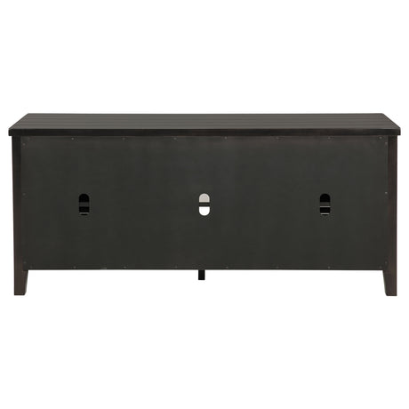 Concord 60" TV Stand with Louvered Doors - Rustic Distressed Java with Planked Top – view 8