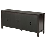 Concord 60" TV Stand with Louvered Doors - Rustic Distressed Java with Planked Top – view 9