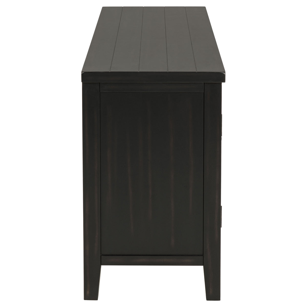 Concord 60" TV Stand with Louvered Doors - Rustic Distressed Java with Planked Top – view 10