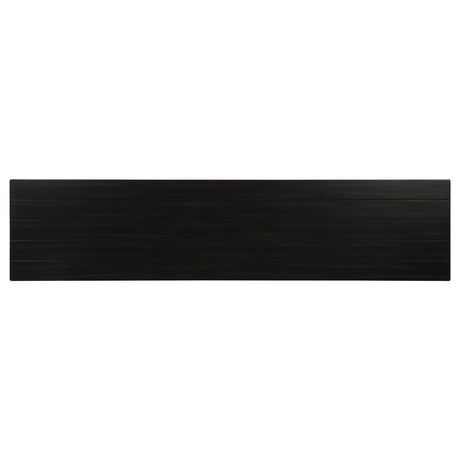 Concord 60" TV Stand with Louvered Doors - Rustic Distressed Java with Planked Top – view 11
