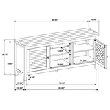 Concord 60" TV Stand with Louvered Doors - Rustic Distressed Java with Planked Top – view 13