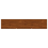 Trask 86" Solid Mango Wood TV Stand - Six-Door Media Console in Mango Brown with Metal Legs – view 9