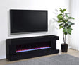 Mallory 71" Fireplace TV Stand with Bluetooth Speaker - Black High Gloss with Color-Changing Flame Display – view 1