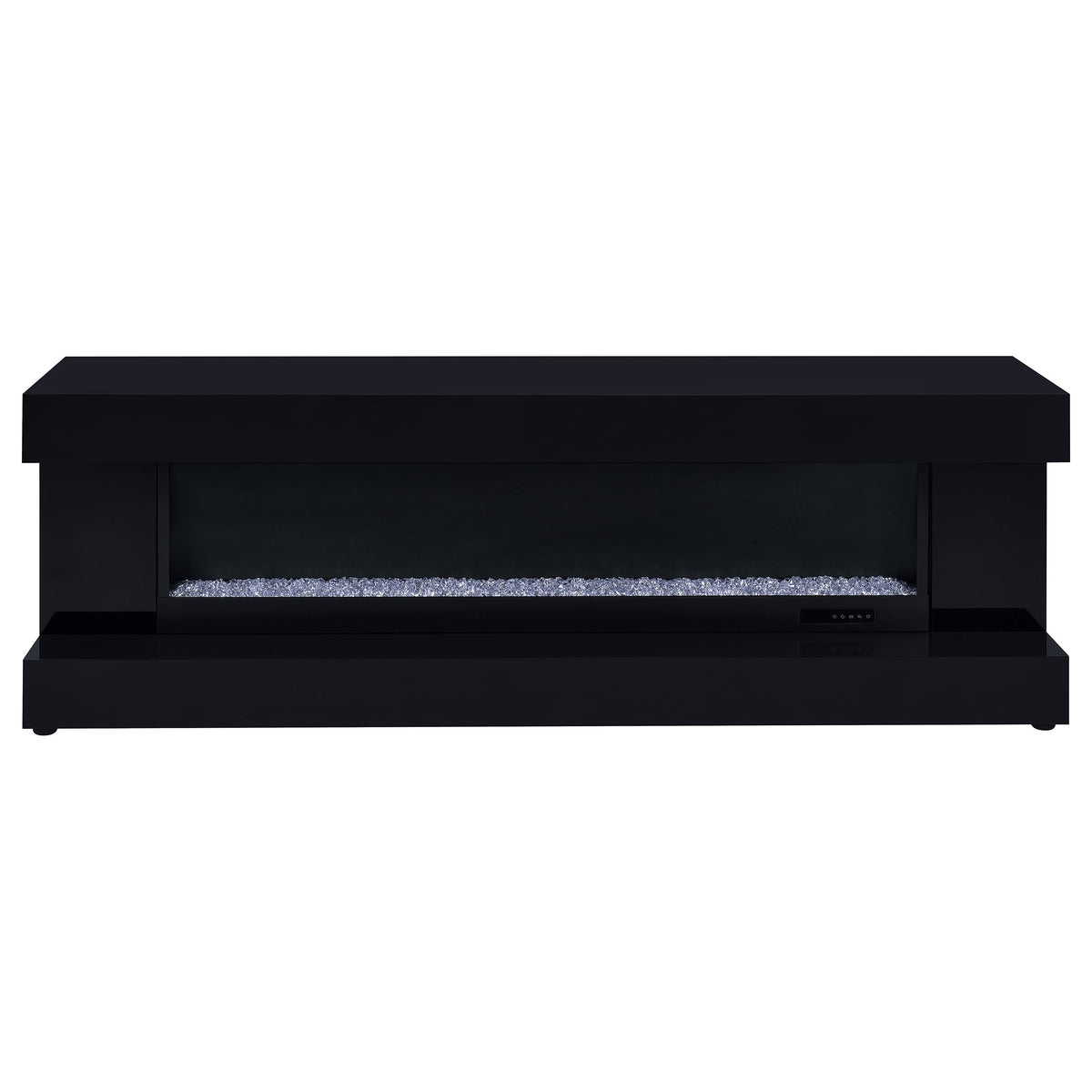 Mallory 71" Fireplace TV Stand with Bluetooth Speaker - Black High Gloss with Color-Changing Flame Display – view 3