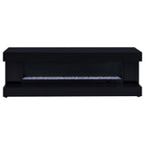 Mallory 71" Fireplace TV Stand with Bluetooth Speaker - Black High Gloss with Color-Changing Flame Display – view 3