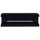 Mallory 71" Fireplace TV Stand with Bluetooth Speaker - Black High Gloss with Color-Changing Flame Display – view 4
