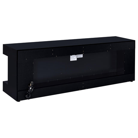 Mallory 71" Fireplace TV Stand with Bluetooth Speaker - Black High Gloss with Color-Changing Flame Display – view 6