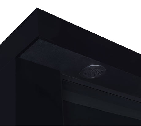 Mallory 71" Fireplace TV Stand with Bluetooth Speaker - Black High Gloss with Color-Changing Flame Display – view 7