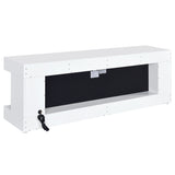 Mallory 71" Fireplace TV Stand with Flame Visualizer & Bluetooth Speaker - White High Gloss – view 6
