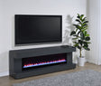 Mallory 71" Fireplace TV Stand with Bluetooth Speaker - Grey High Gloss with Flame Visualizer – view 1