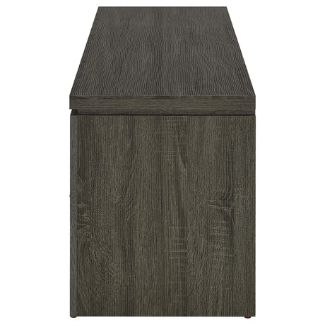 Elkton 59" TV Stand with 2 Drawers & Floating Top - Weathered Grey with Silver Hardware, Fits TVs up to 65" – view 5