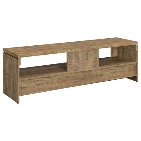 Elkton 59" 2-Drawer TV Stand - Rough Sawn Rustic Mango Finish with Black Pulls – view 7