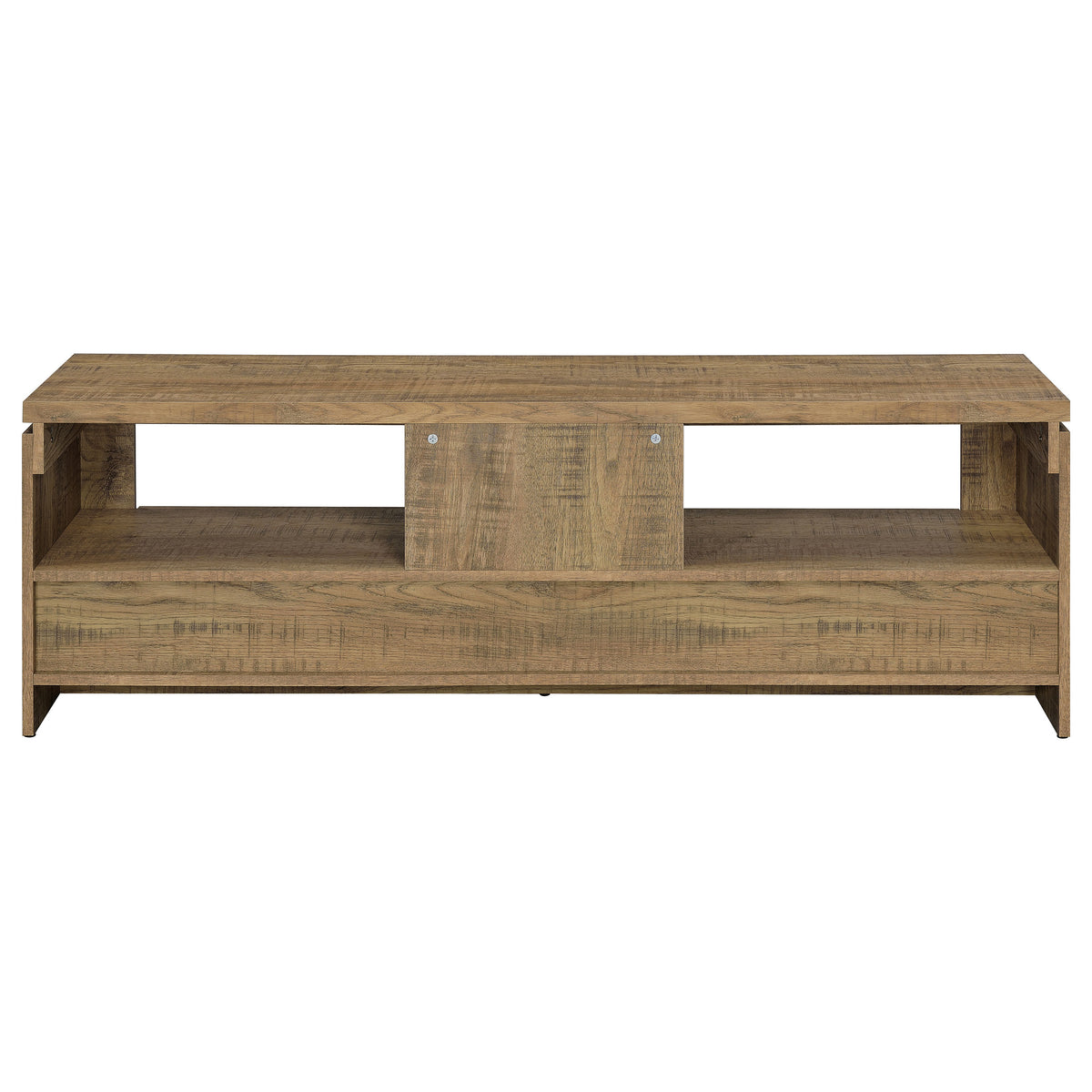 Elkton 59" 2-Drawer TV Stand - Rough Sawn Rustic Mango Finish with Black Pulls – view 8