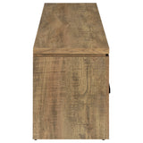 Elkton 59" 2-Drawer TV Stand - Rough Sawn Rustic Mango Finish with Black Pulls – view 10