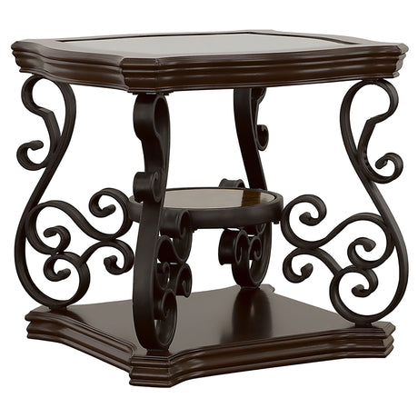 Laney Glass Top Coffee, End & Sofa Tables - End Table