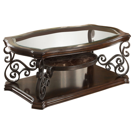 Laney Glass Top Coffee, End & Sofa Tables - Coffee Table