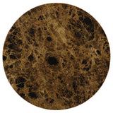Laney Glass Top Coffee, End & Sofa Tables - Traditional Scrollwork in Dark Merlot & Bronze – view 14