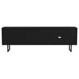 Marsden 70" Mango Wood TV Stand - Charcoal Black with Ornate Iron Hardware & Bracket Legs – view 8