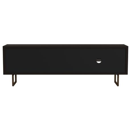Marsden 70" Mango Wood TV Stand - Charcoal Black with Ornate Iron Hardware & Bracket Legs – view 8