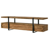 Otto 70" Mango Wood TV Stand with 5 Drawers - Rustic Brown with Gunmetal Legs – view 9