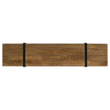 Otto 70" Mango Wood TV Stand with 5 Drawers - Rustic Brown with Gunmetal Legs – view 11