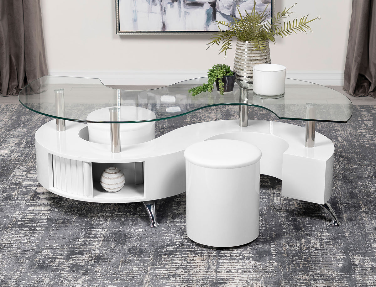 Buckley 3-Piece Coffee Table & Stools Set