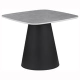 Eason 2-Piece Nesting Coffee Table Set - Concrete-Look Tops on Black Conical Bases – view 6