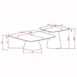Eason 2-Piece Nesting Coffee Table Set - Concrete-Look Tops on Black Conical Bases – view 10