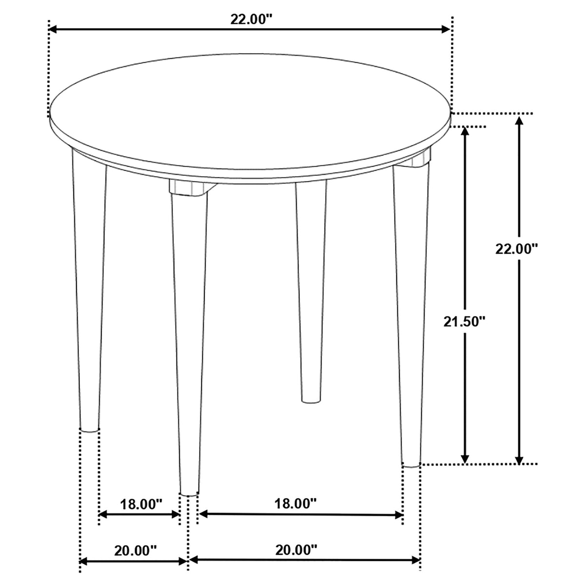 Aldis Round Marble Top Coffee & End Table - White Marble on Natural Mango Wood Tapered Legs – view 15