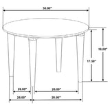 Aldis Round Marble Top Coffee & End Table - White Marble on Natural Mango Wood Tapered Legs – view 9