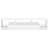 Jude 71" TV Stand & Entertainment Center with Media Towers - High Gloss White with Glass Shelves – view 12