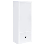 Jude 71" TV Stand & Entertainment Center with Media Towers - High Gloss White with Glass Shelves – view 16