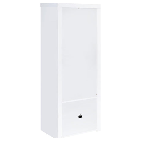 Jude 71" TV Stand & Entertainment Center with Media Towers - High Gloss White with Glass Shelves – view 16