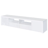 Jude 79" Low-Profile TV Stand - High Gloss White with Soft-Close Drawers, Fits TVs up to 85" – view 9